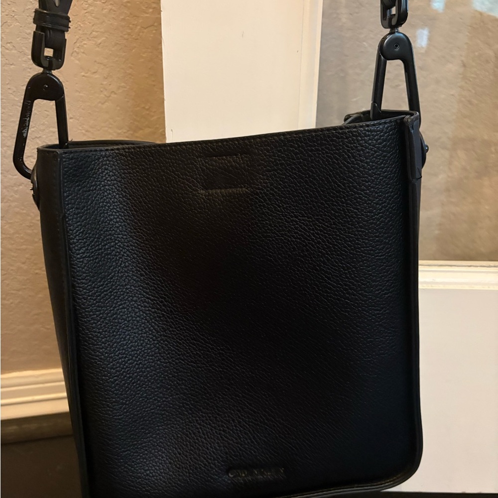 Black Leather Crossbody Bag